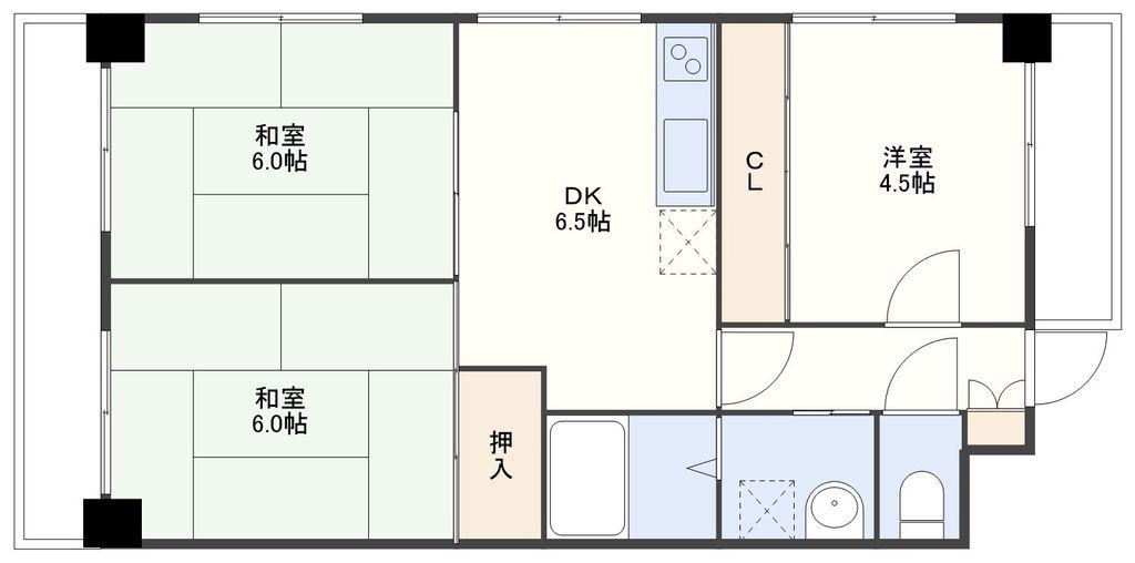 マンションハウスADD5(3DK/2階)の間取り写真