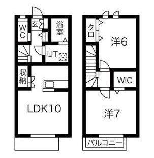 LUMIERE(2LDK/1階)の間取り写真