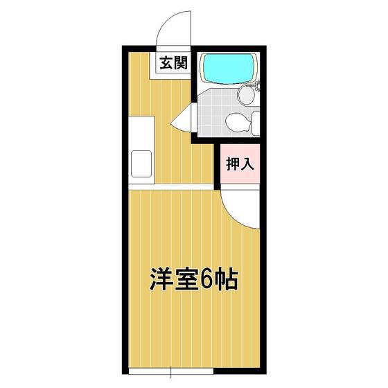 ベルハイツ(ワンルーム/1階)の間取り写真