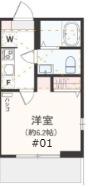 アザーレ・クオン本厚木(1K/3階)の間取り写真