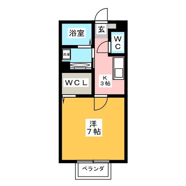 シルヴァンブリーズ(1K/1階)の間取り写真