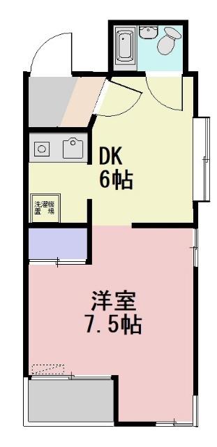 ビィエント桃の木(1DK/4階)の間取り写真