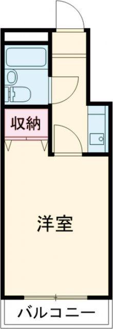 メゾン河辺(1K/1階)の間取り写真