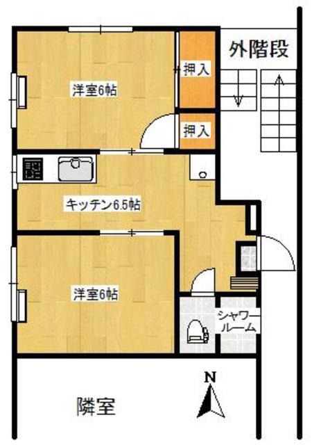 和泉コーポ(2K/1階)の間取り写真