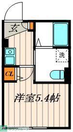 SINCREASE柴又(1K/2階)の間取り写真