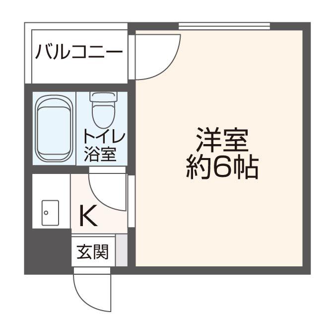ソラーナ八戸ノ里(1K/3階)の間取り写真