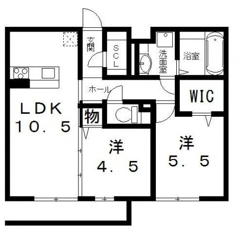 LARGO EBISU(2LDK/1階)の間取り写真