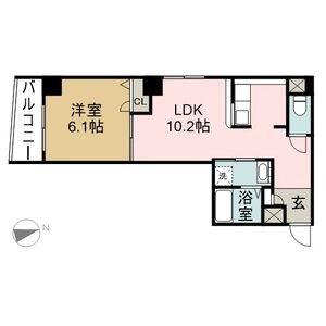 K・ドミール(1LDK/5階)の間取り写真