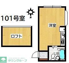 エクレール21(ワンルーム/1階)の間取り写真