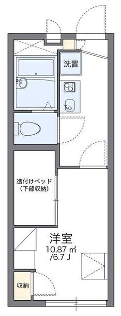 レオパレスM(1K/1階)の間取り写真