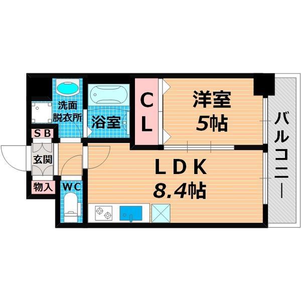 フォレスト蒲生(1LDK/3階)の間取り写真