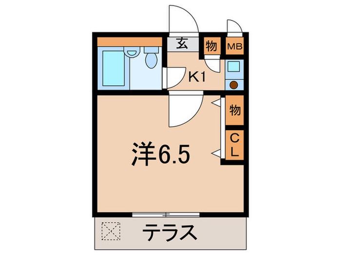 グリーンヒル大井町(1K/1階)の間取り写真