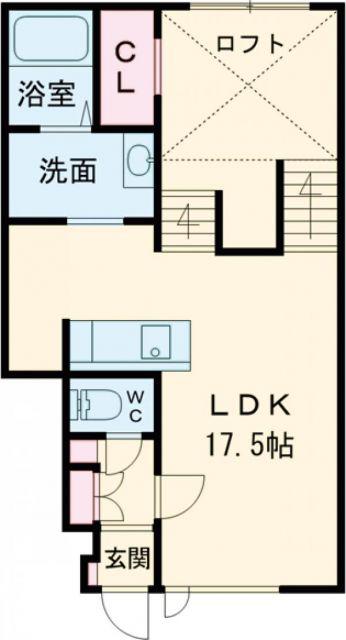 ＪＲ函館本線 近文駅 徒歩6分 2階建 築6年(1LDK/1階)の間取り写真