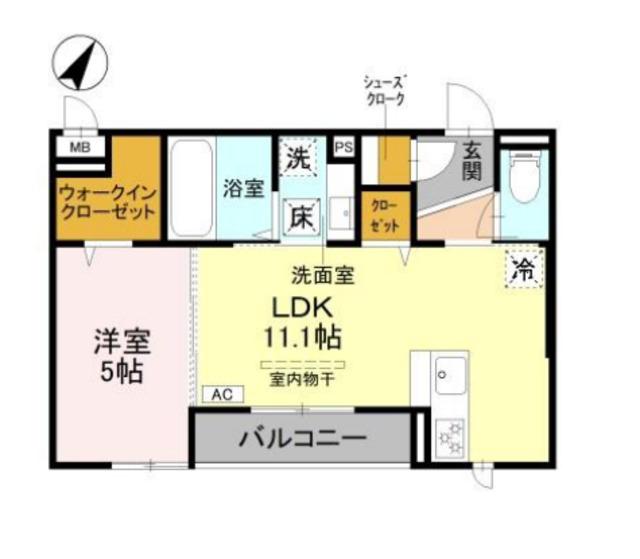 メルヴェイユ ソレイユ(1LDK/3階)の間取り写真
