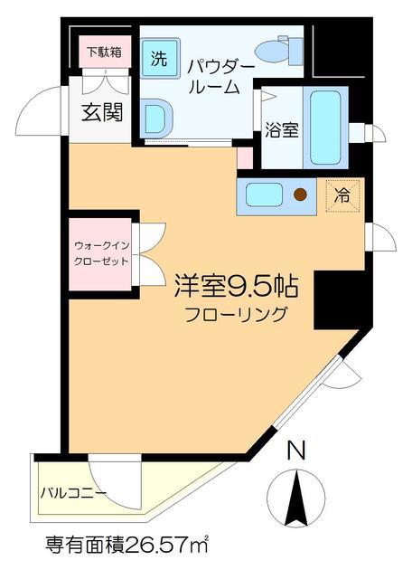 ラ・トルチュ亀戸(ワンルーム/4階)の間取り写真