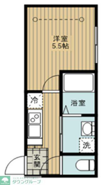 フルセイル経堂(1K/2階)の間取り写真