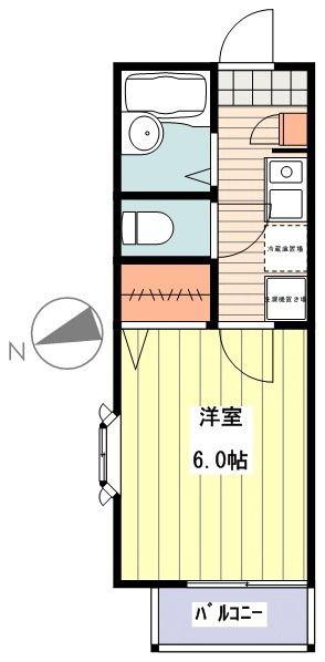 SHIINO MANSIONII(1K/2階)の間取り写真