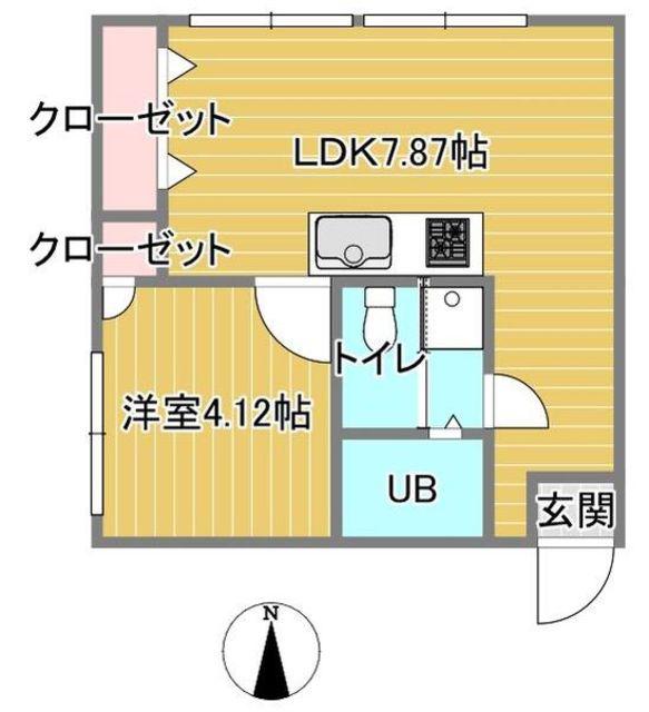 小政ビル(1LDK/3階)の間取り写真