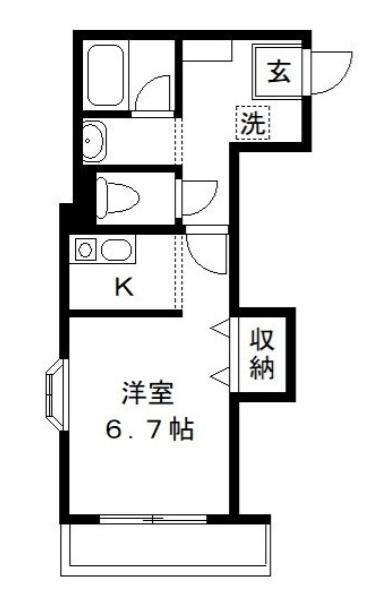 レジデンスホワイエ(1K/3階)の間取り写真