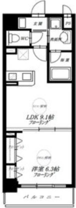 アルシェ・垂水(1LDK/3階)の間取り写真