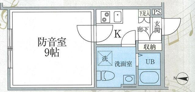 ラシクラス新江古田(1K/3階)の間取り写真