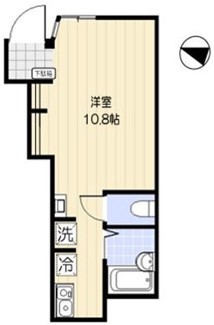 下北沢GARDEN(ワンルーム/地下階)の間取り写真