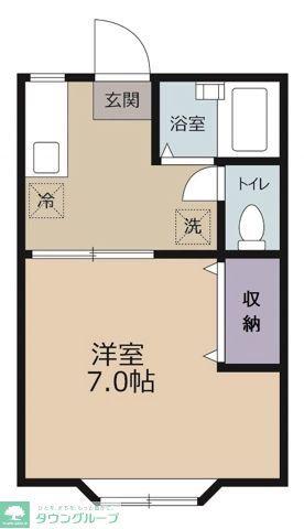 メゾンパストラル(1K/2階)の間取り写真