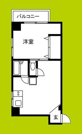 ターフィーズフラット大今里(1LDK/4階)の間取り写真