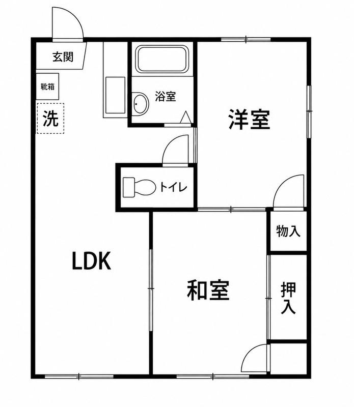 ベルハイム(2LDK/2階)の間取り写真