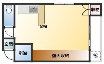ピアッツァK(ワンルーム/6階)の間取り写真