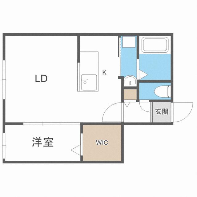 VIVACE413 ビバーチェ413(1LDK/5階)の間取り写真