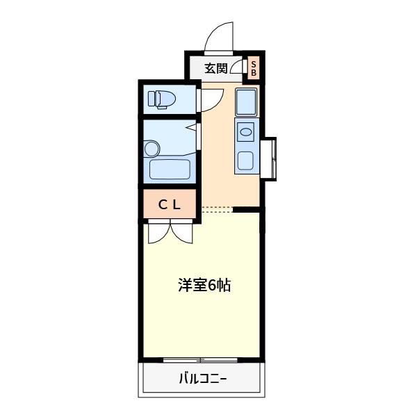 GONハイム(ワンルーム/2階)の間取り写真