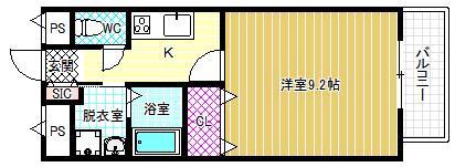 アムールヴィラ大塚(1K/1階)の間取り写真