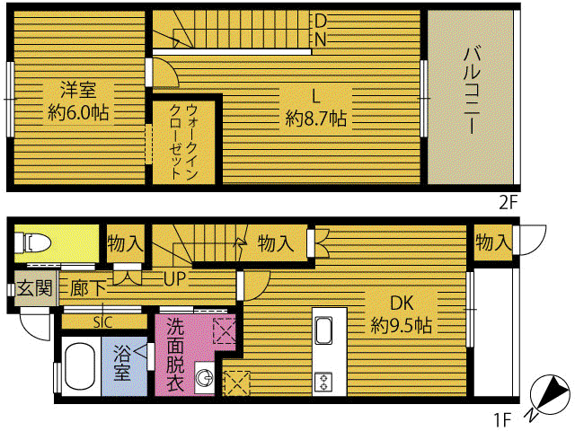 BTFUJI(2LDK/2階)の間取り写真