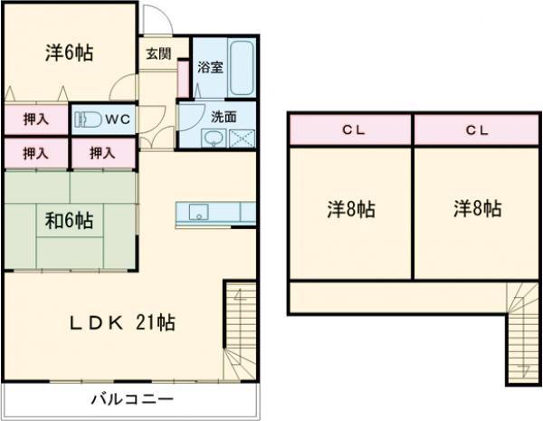 ピボットプラザ三ヶ森(4LDK/6階)の間取り写真