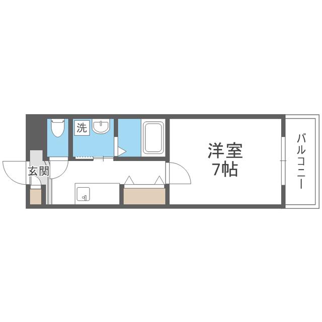 LIFEFIELD諸岡(1K/5階)の間取り写真