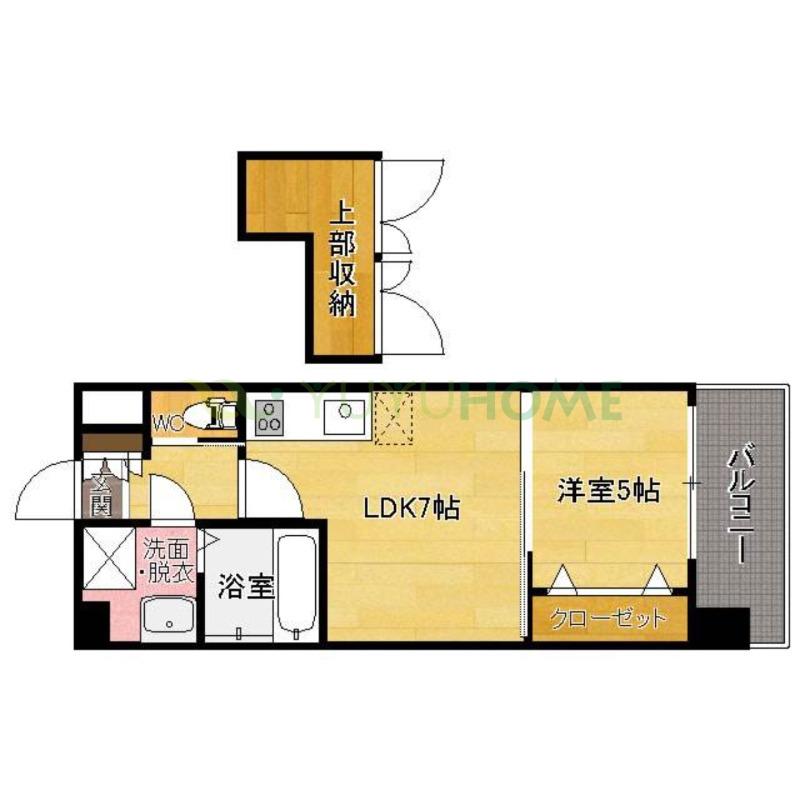 ORIENT BLD NO.87 マリアージュステーション(1LDK/8階)の間取り写真