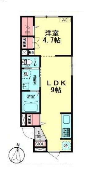ERSTER BER(1LDK/2階)の間取り写真