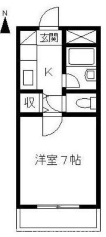 フィール2番館(1K/2階)の間取り写真