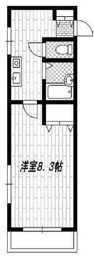 レフア南常盤台(1K/2階)の間取り写真