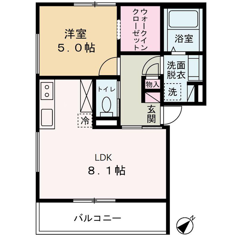 ガレット津田沼II(1LDK/3階)の間取り写真