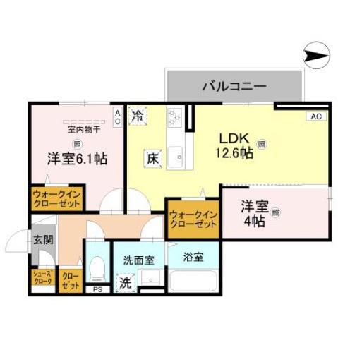 グラン ソフィア(2LDK/3階)の間取り写真