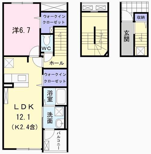 メゾンエレガンテ(1LDK/3階)の間取り写真