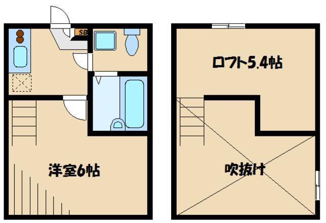 プラム相武台(1K/1階)の間取り写真