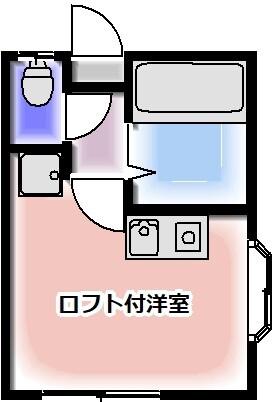 システムハイツ(ワンルーム/1階)の間取り写真