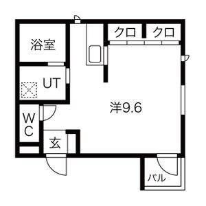 レイディエンス庄内通(ワンルーム/3階)の間取り写真
