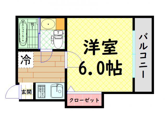 ミストラル本町ウエスト(1K/8階)の間取り写真