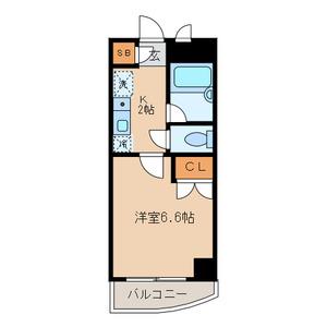 シンフォニー森ヶ崎(1K/2階)の間取り写真