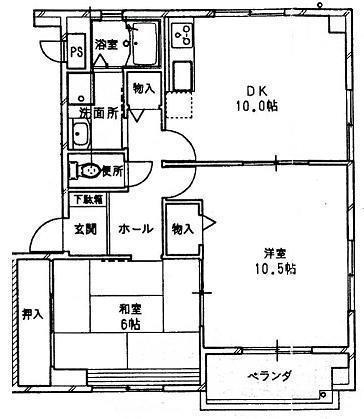 オーブ21(2LDK/2階)の間取り写真