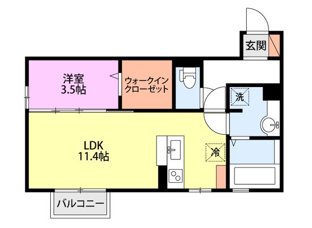 ＪＲ白新線 新崎駅 車で9分 2階建 築15年(1LDK/2階)の間取り写真